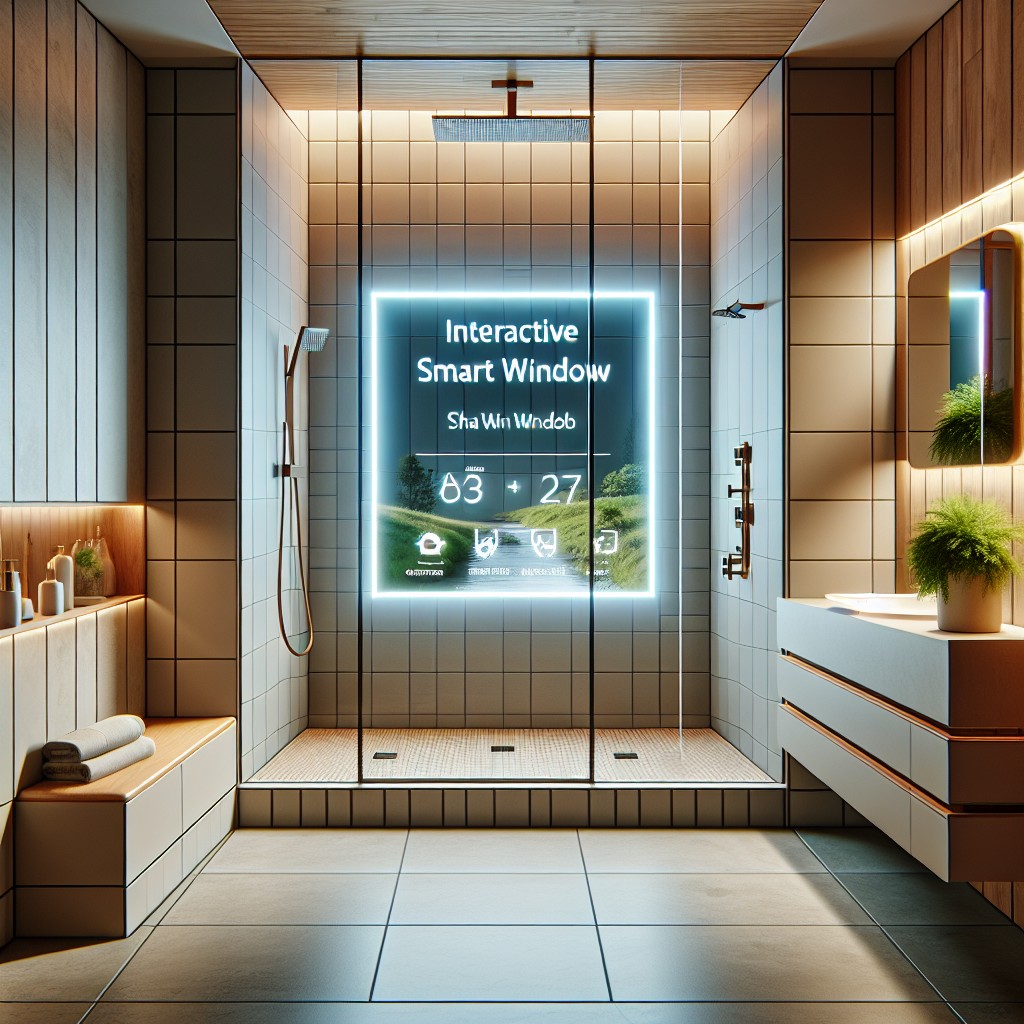 shower with smart window for personalized control