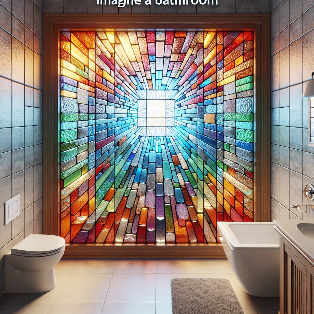 stained glass effect with glass block