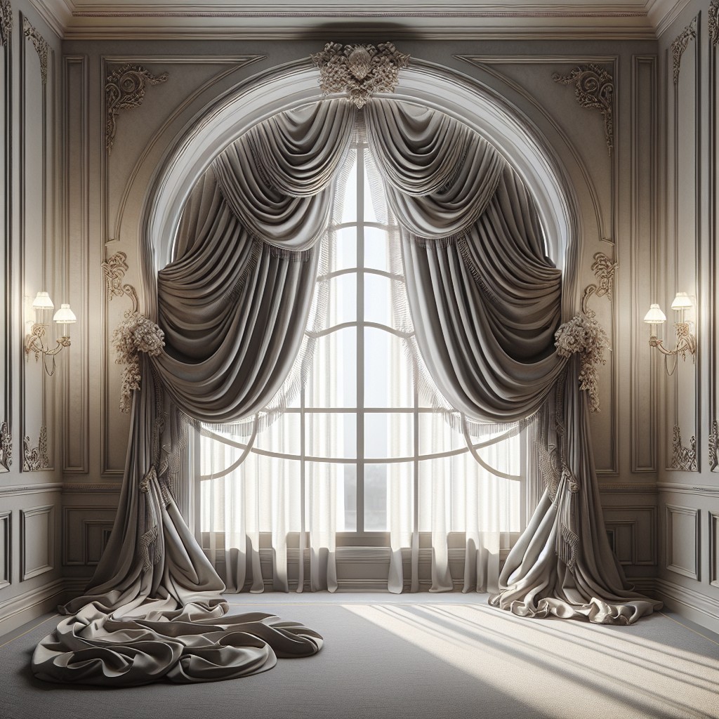 swag valances to accentuate arched window elegance