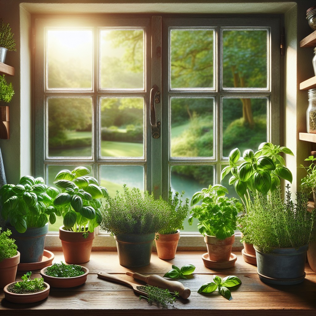 the kitchen window herb station