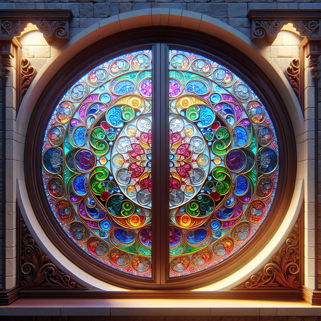 the unique appeal of stained glass inserts for half circle windows