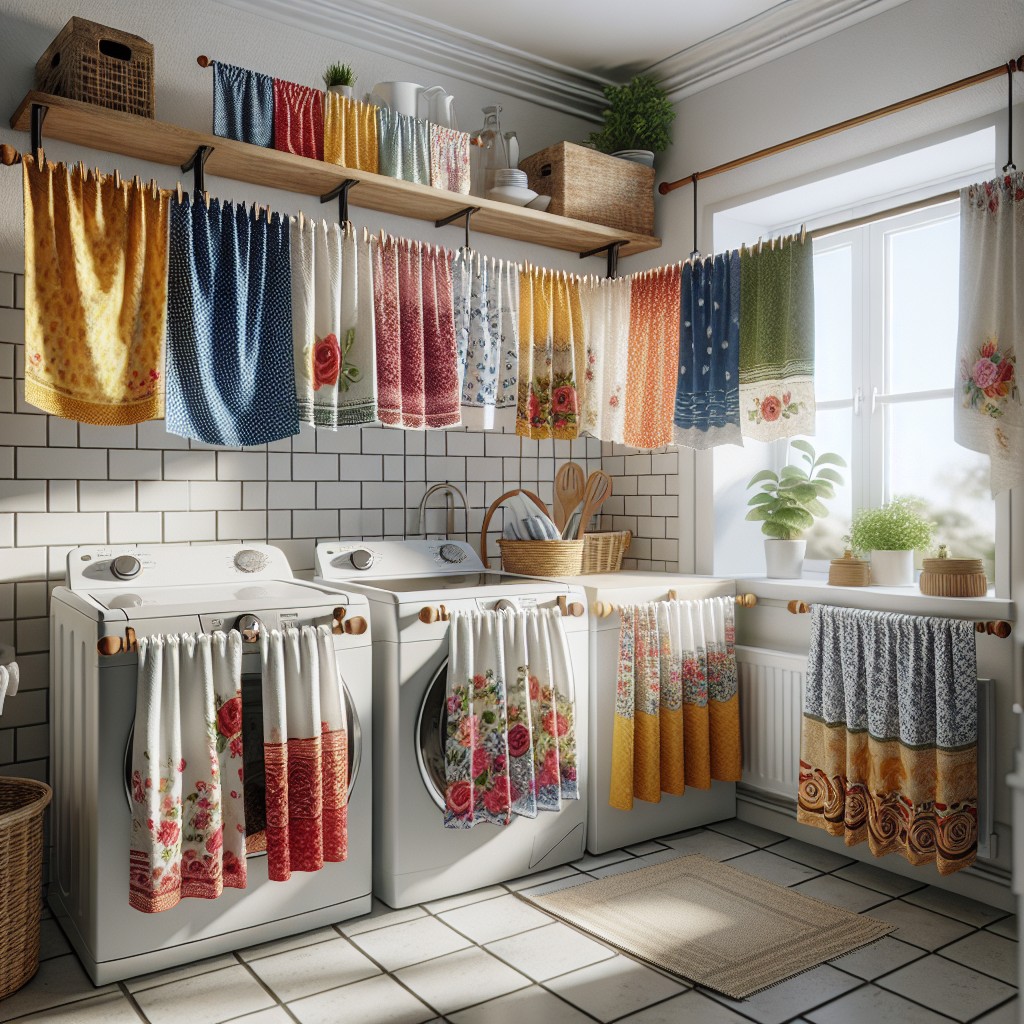 transforming kitchen towels into valances