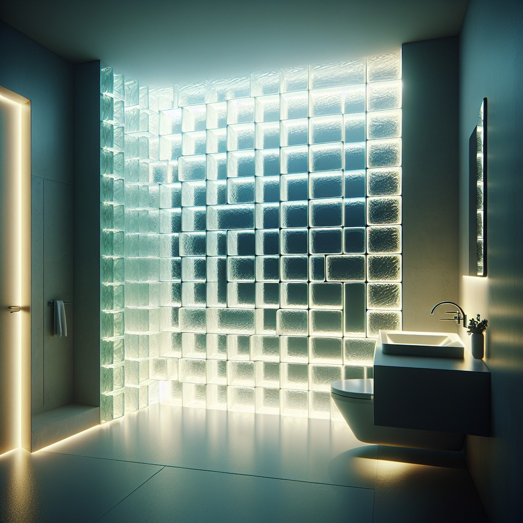 translucent glass block nightlight feature