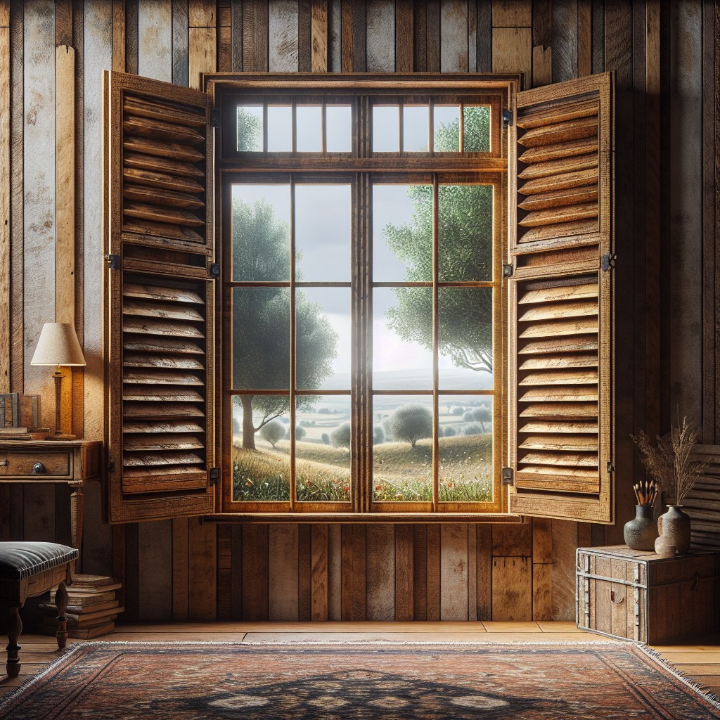 try implementing rustic style shutters for a vintage appeal