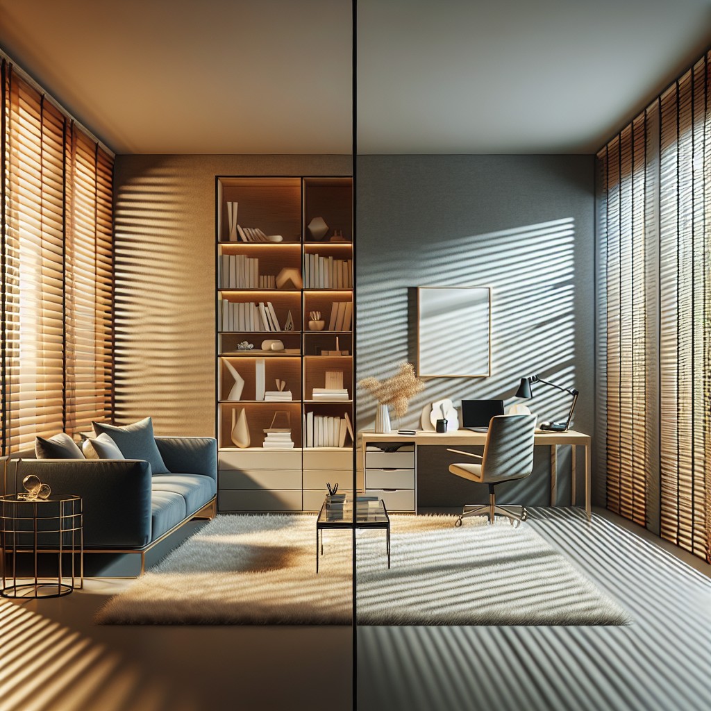 use blinds as a room divider