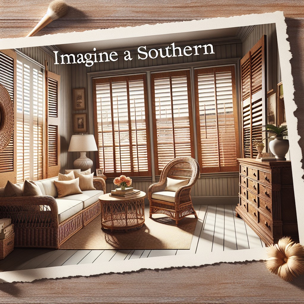 use plantation blinds for a southern charm