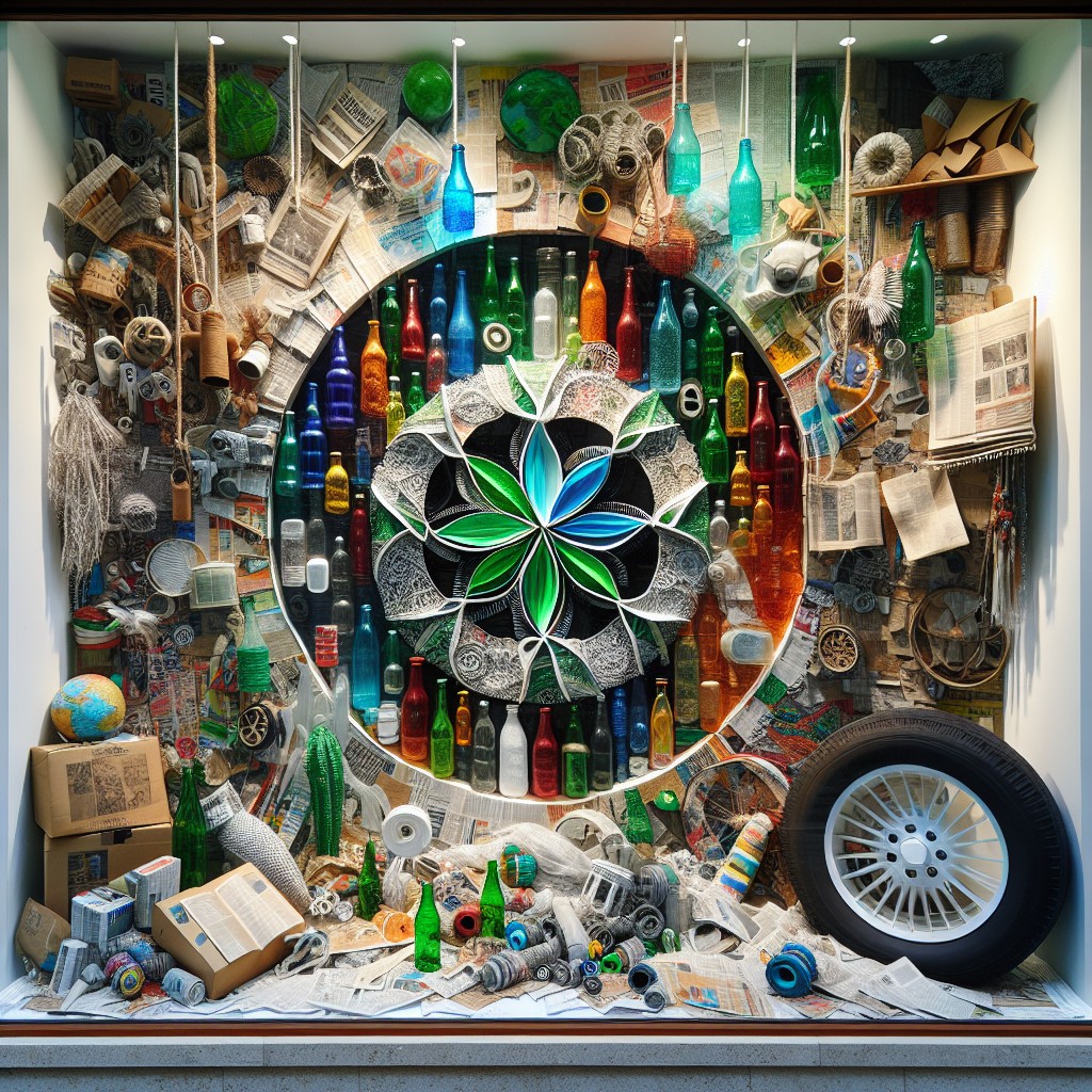 utilize recycled materials for eco friendly displays