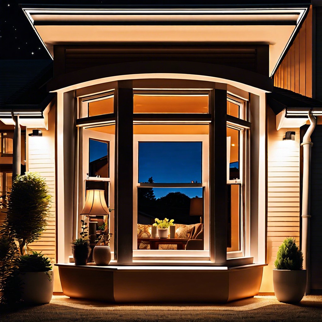 18 illuminated bay window with outdoor lighting
