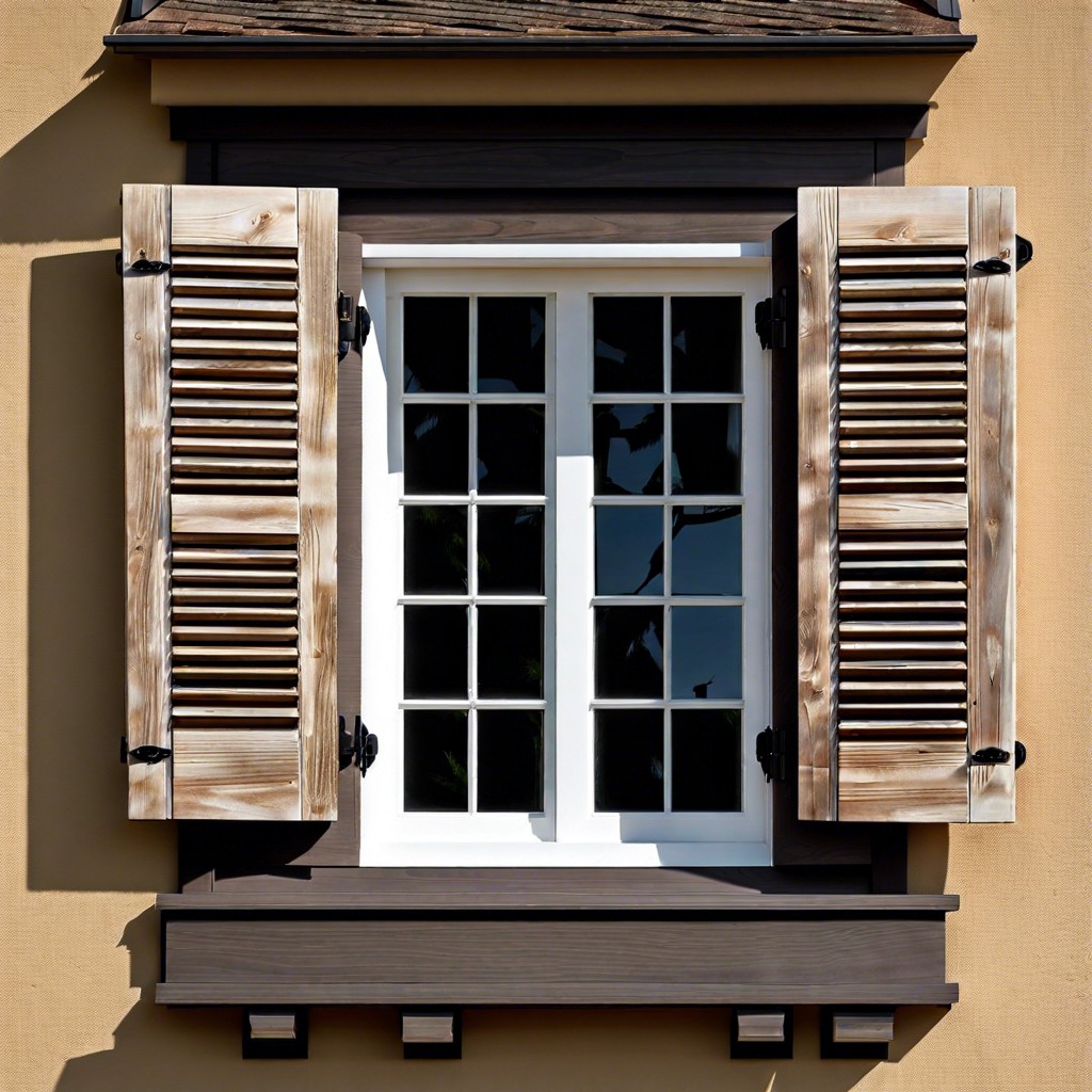 20 rustic wooden shutters for bay windows