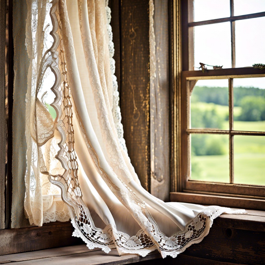 antique lace window covers