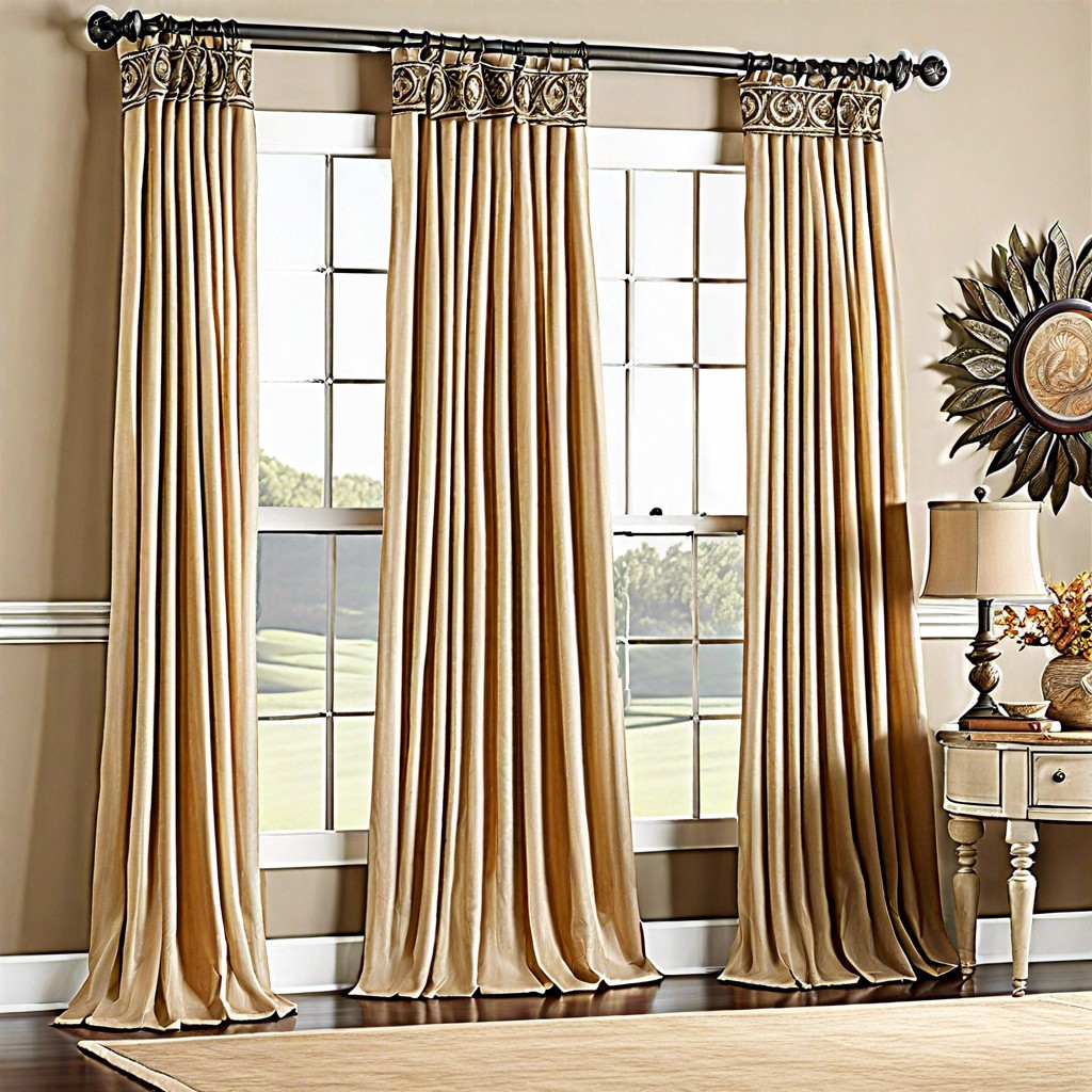antique linen tuscan pleated drapes