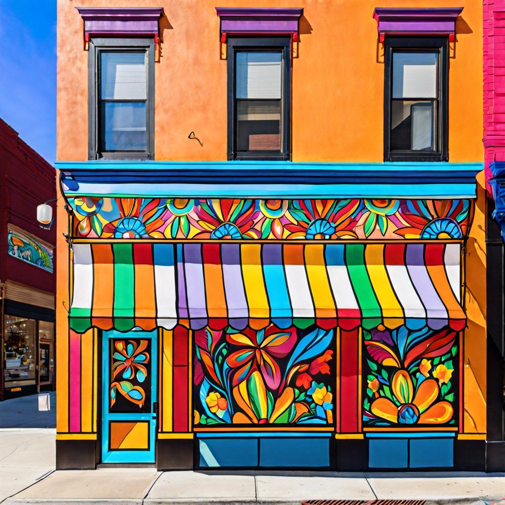 artistic mural awnings