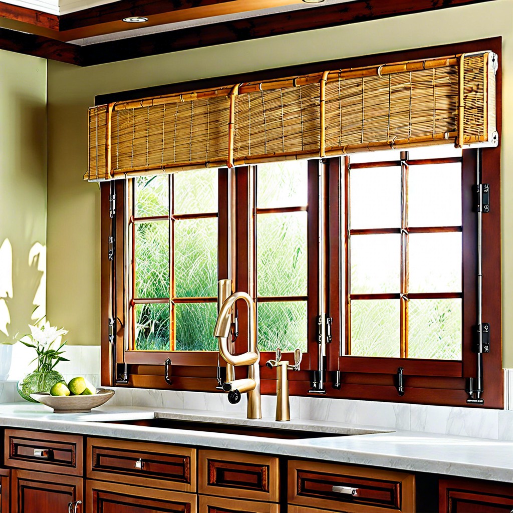 bamboo roll up blinds for a natural vibe