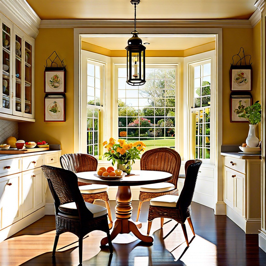 bay window breakfast nook for cozy mornings