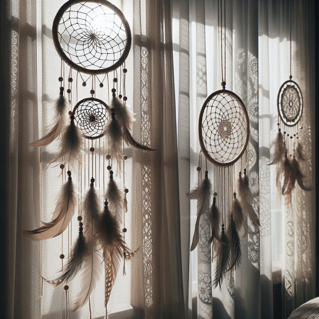bohemian dreamcatcher sheer curtains