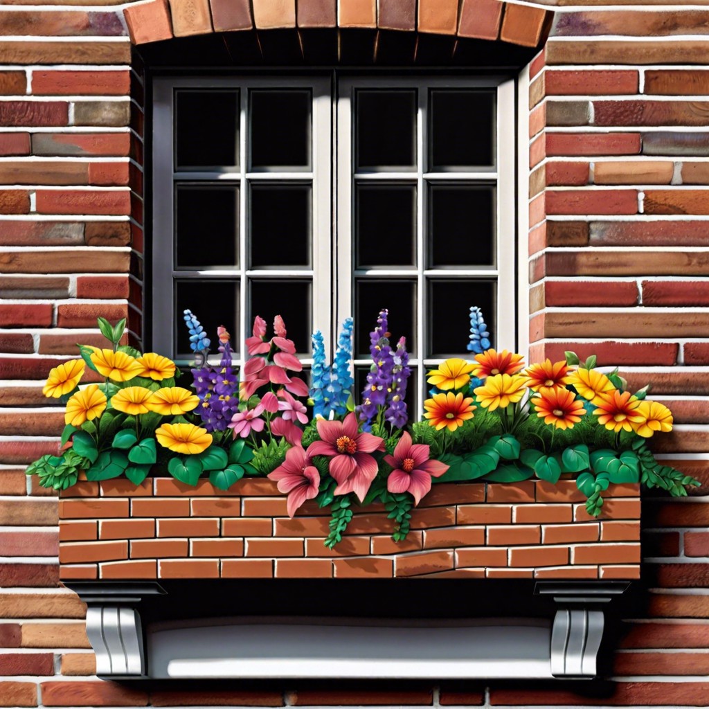 brick window boxes for planters