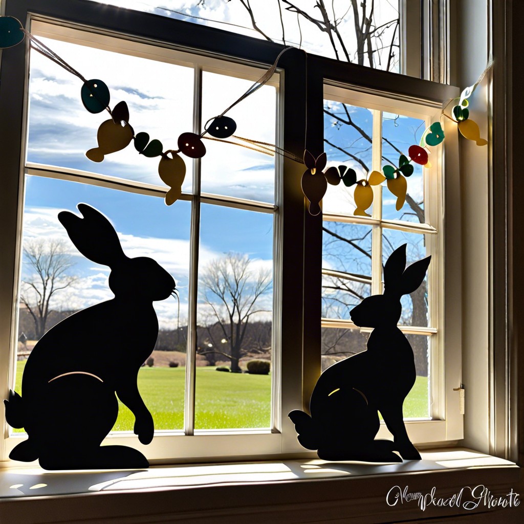 bunny silhouette garland