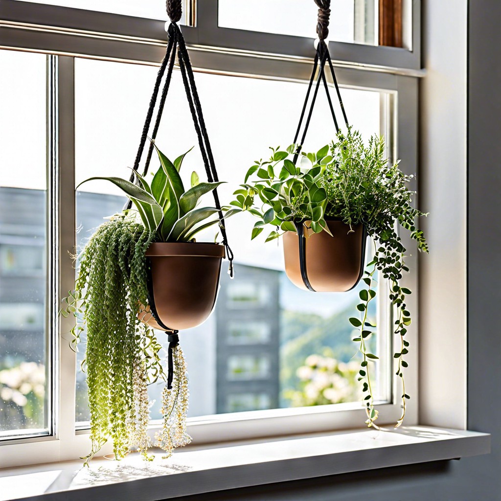cascading hanging plants