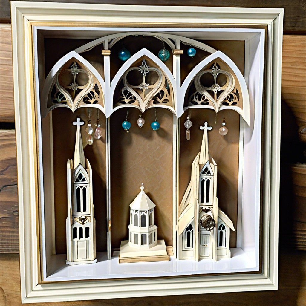 cathedral window shadow box showcase