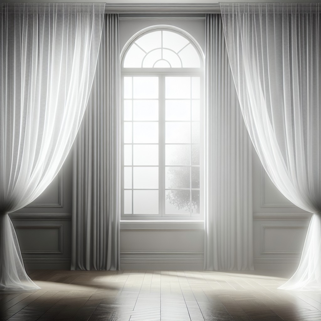 ceiling to floor sheer curtains for a soft elegant look