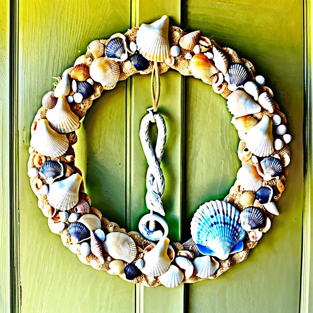 coastal bliss seashell wreath