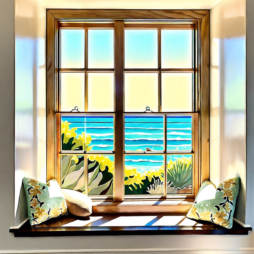 coastal style staircase window design