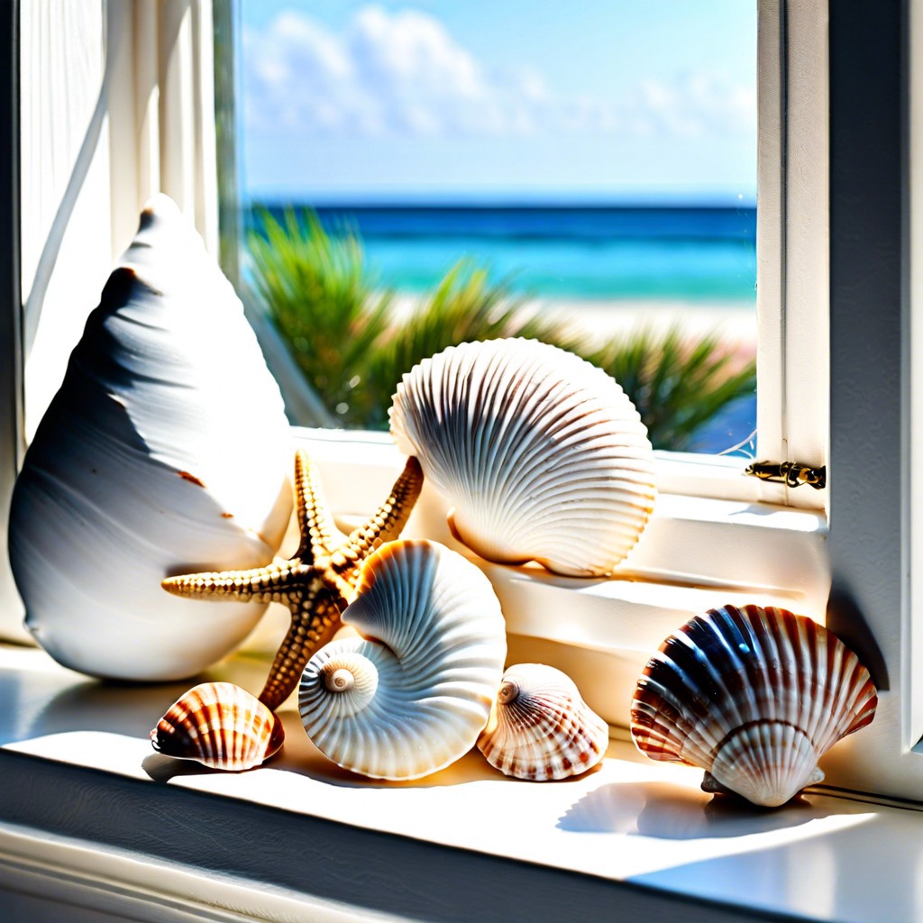 coastal theme with shells