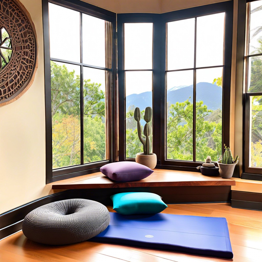 corner window yoga amp meditation space
