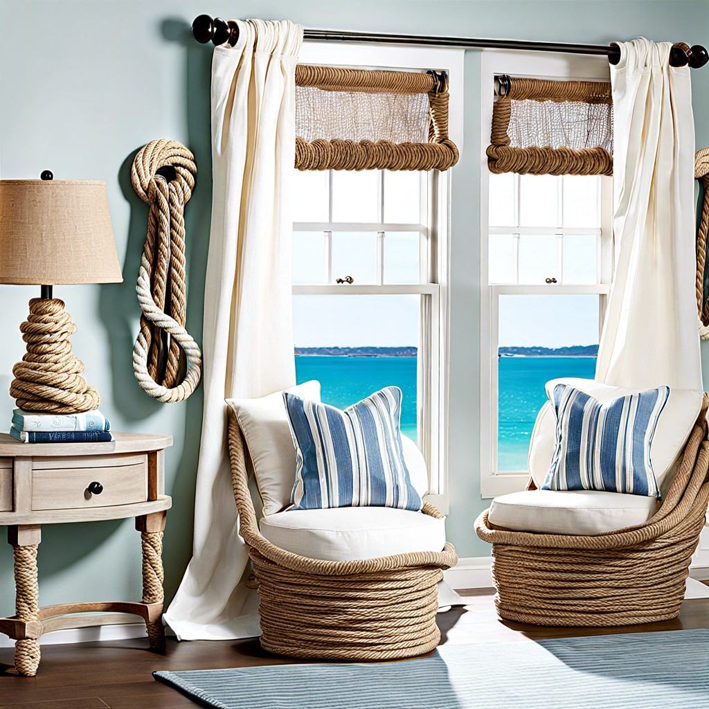 craft a coastal look with rope tie backs