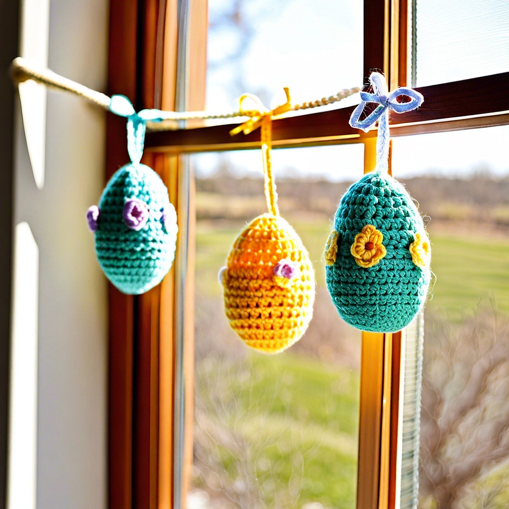 crocheted easter egg ornaments
