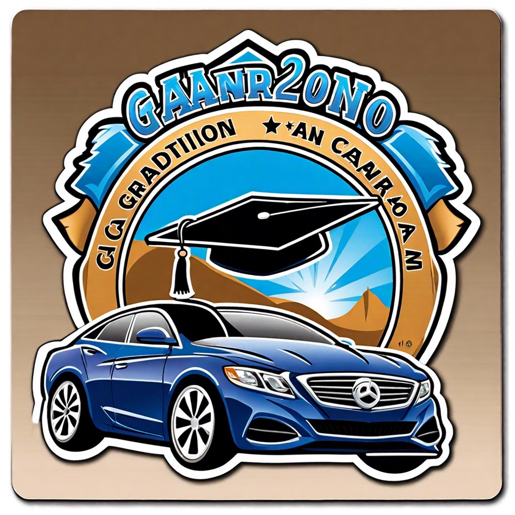 customized graduation themed car magnets