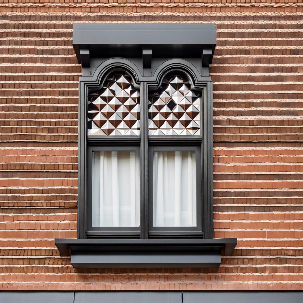 diamond patterned brickwork around windows