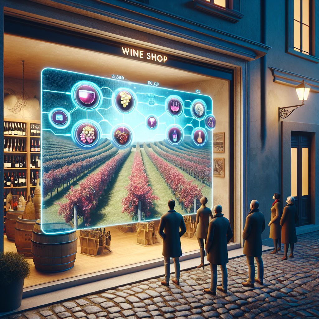 digital interactive menu for virtual wine tours