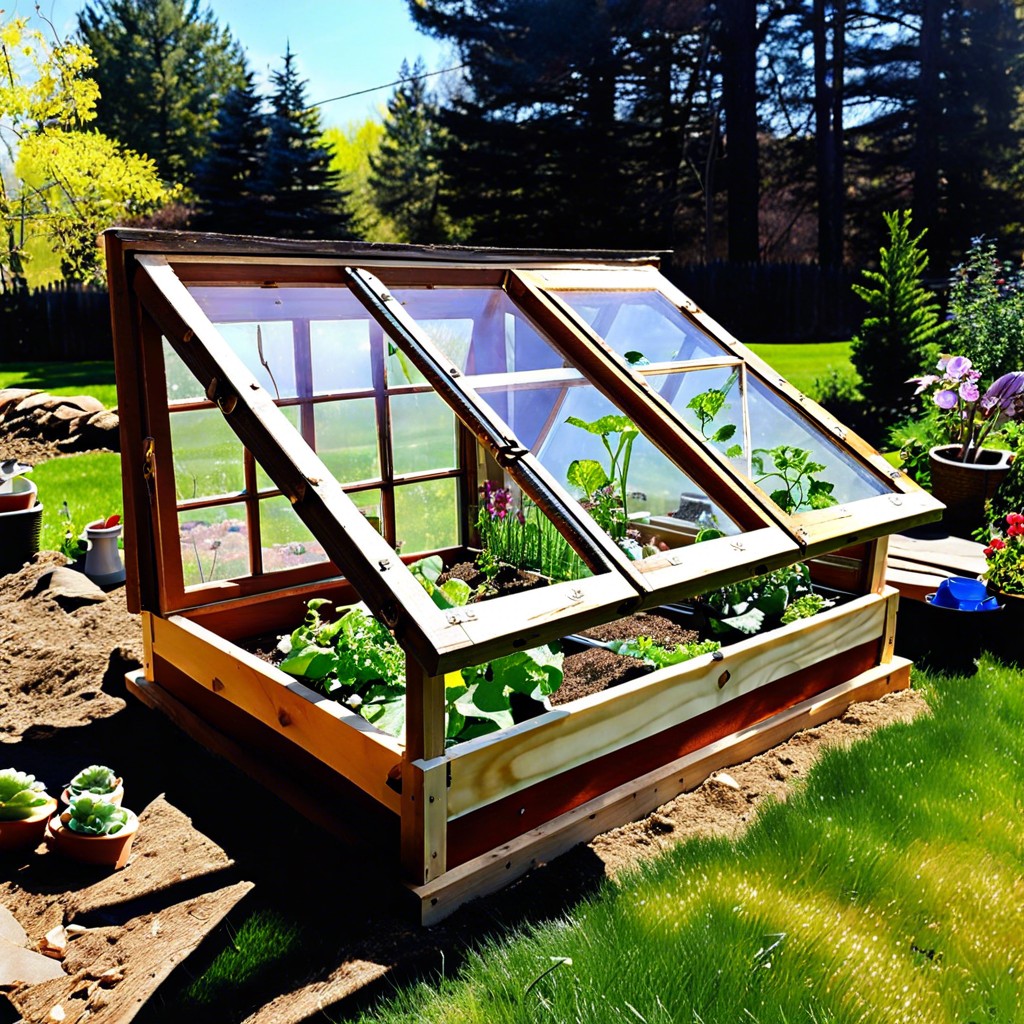 diy cold frame from old windows