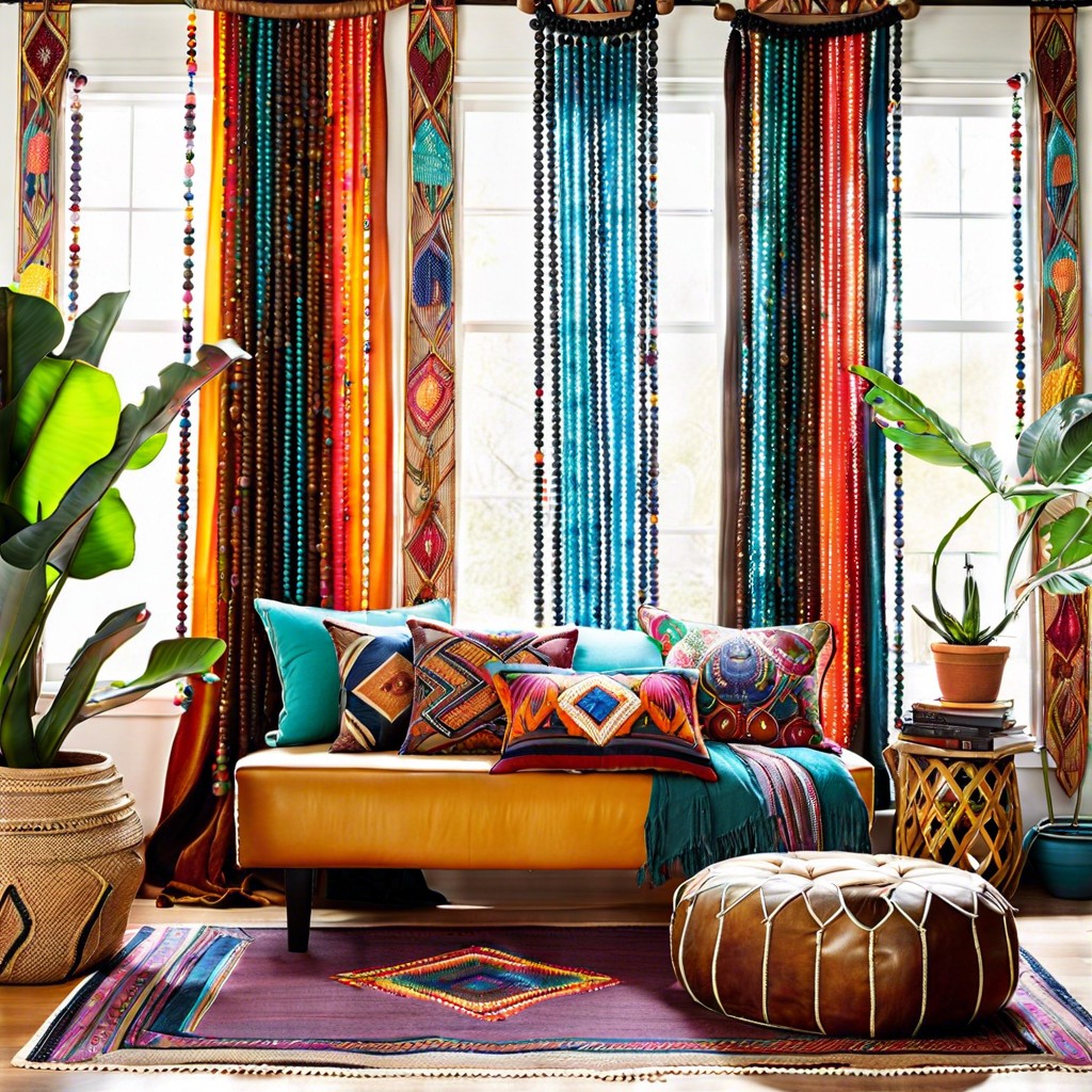 eclectic bead curtains