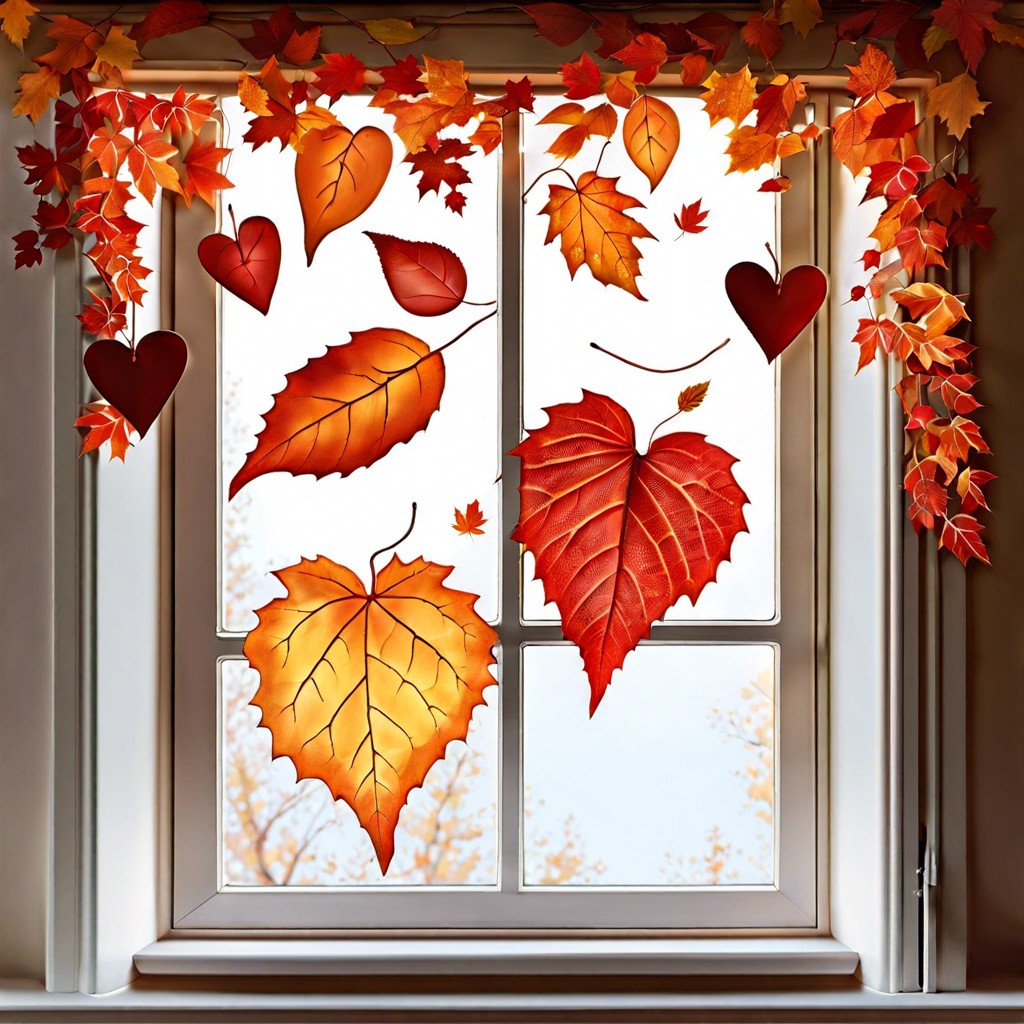 falling in love autumn leaves design