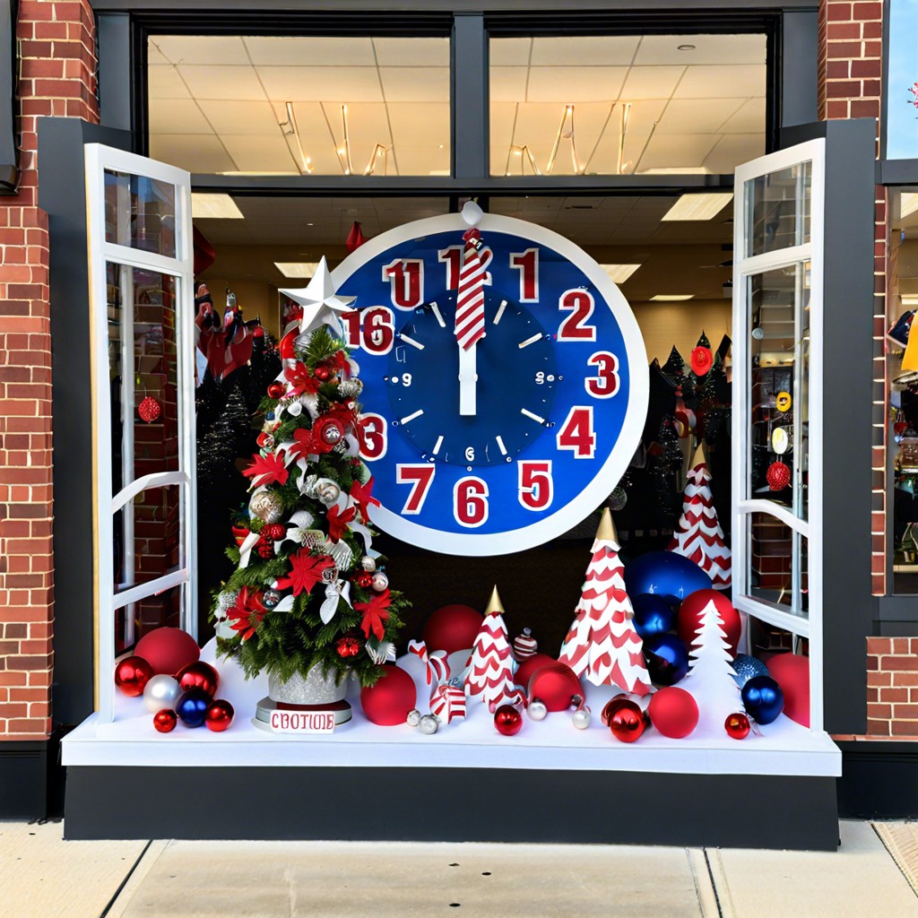 feature a countdown clock to the big game or dance in the window display