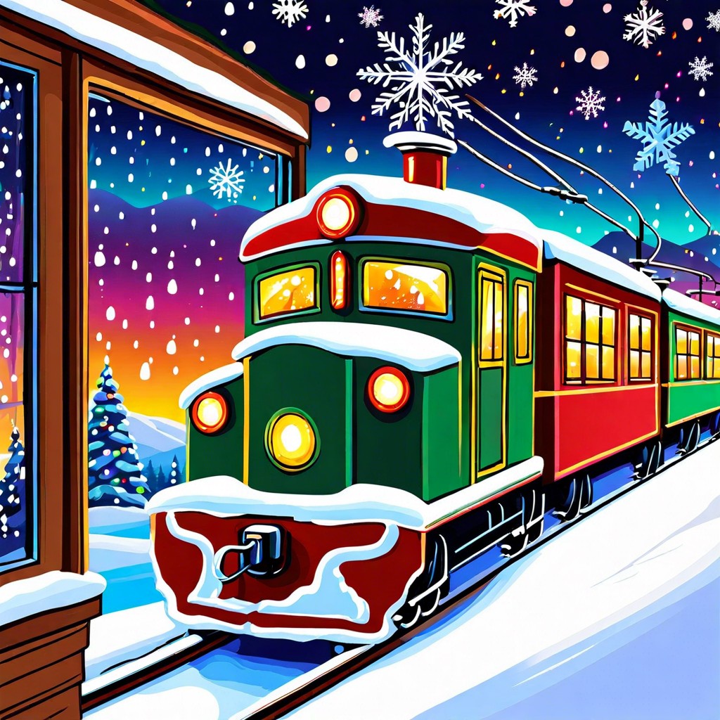festive christmas train