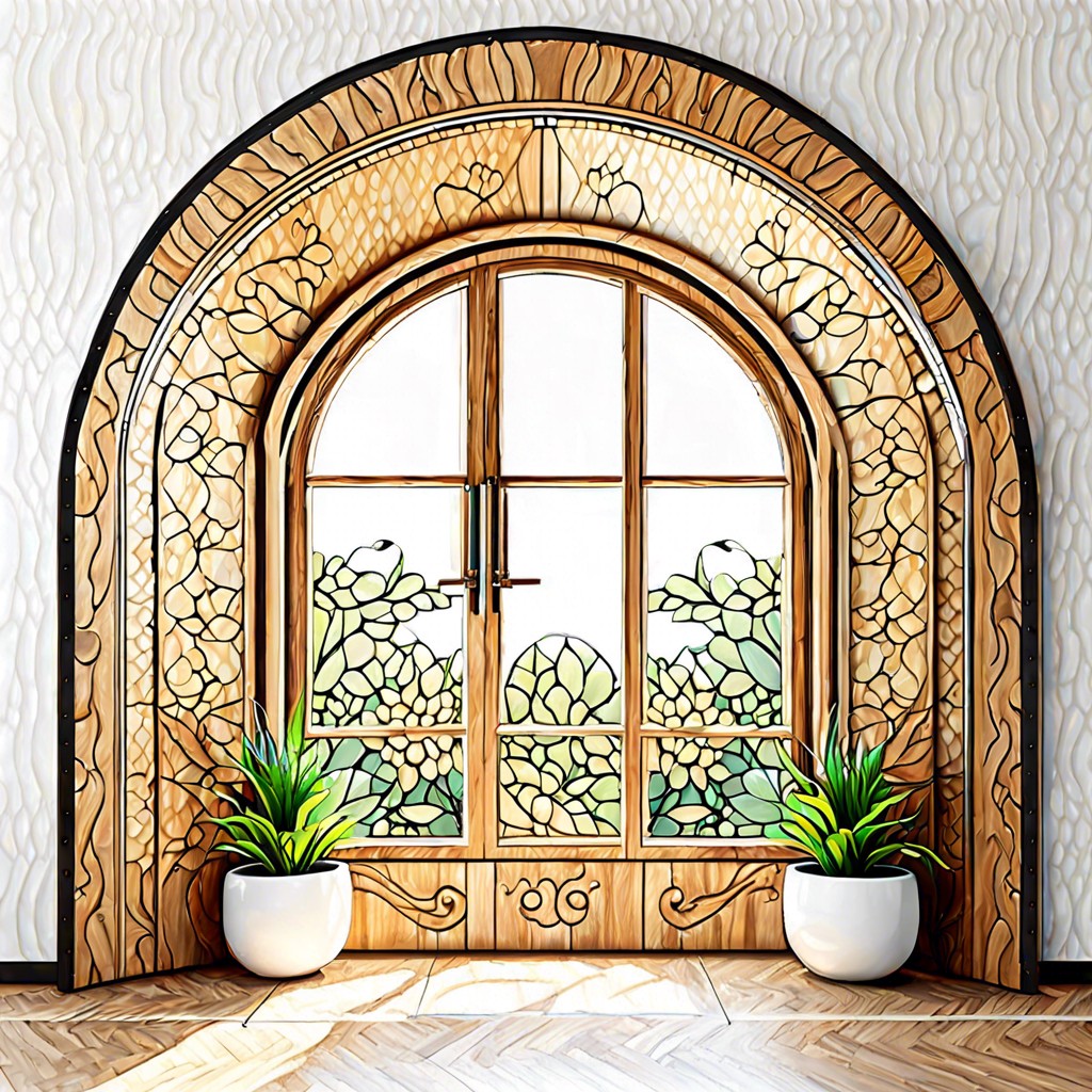 floating wooden arch panels