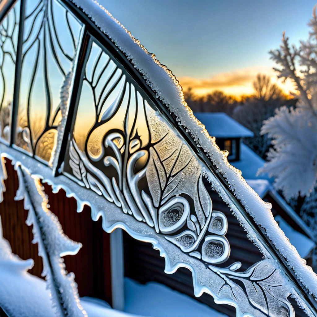 frosty icy windows