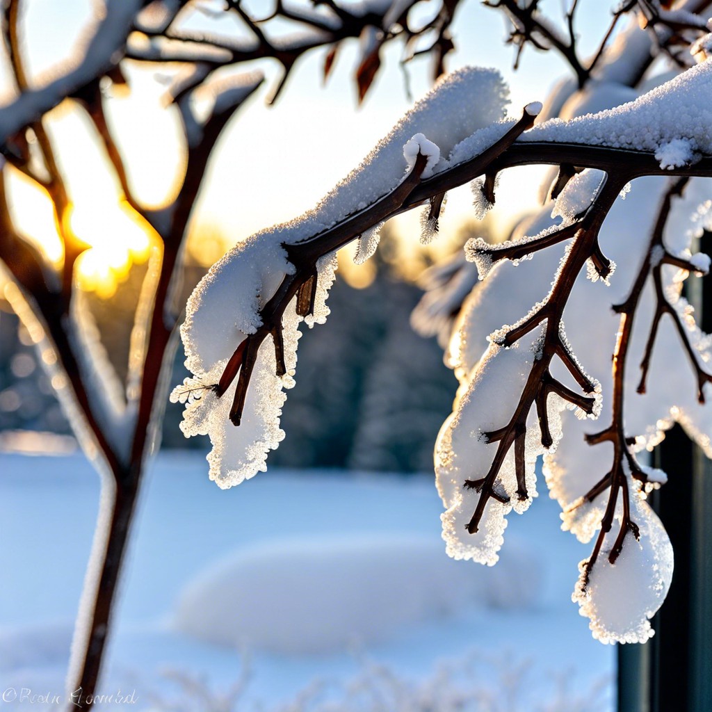 frosty winter branches