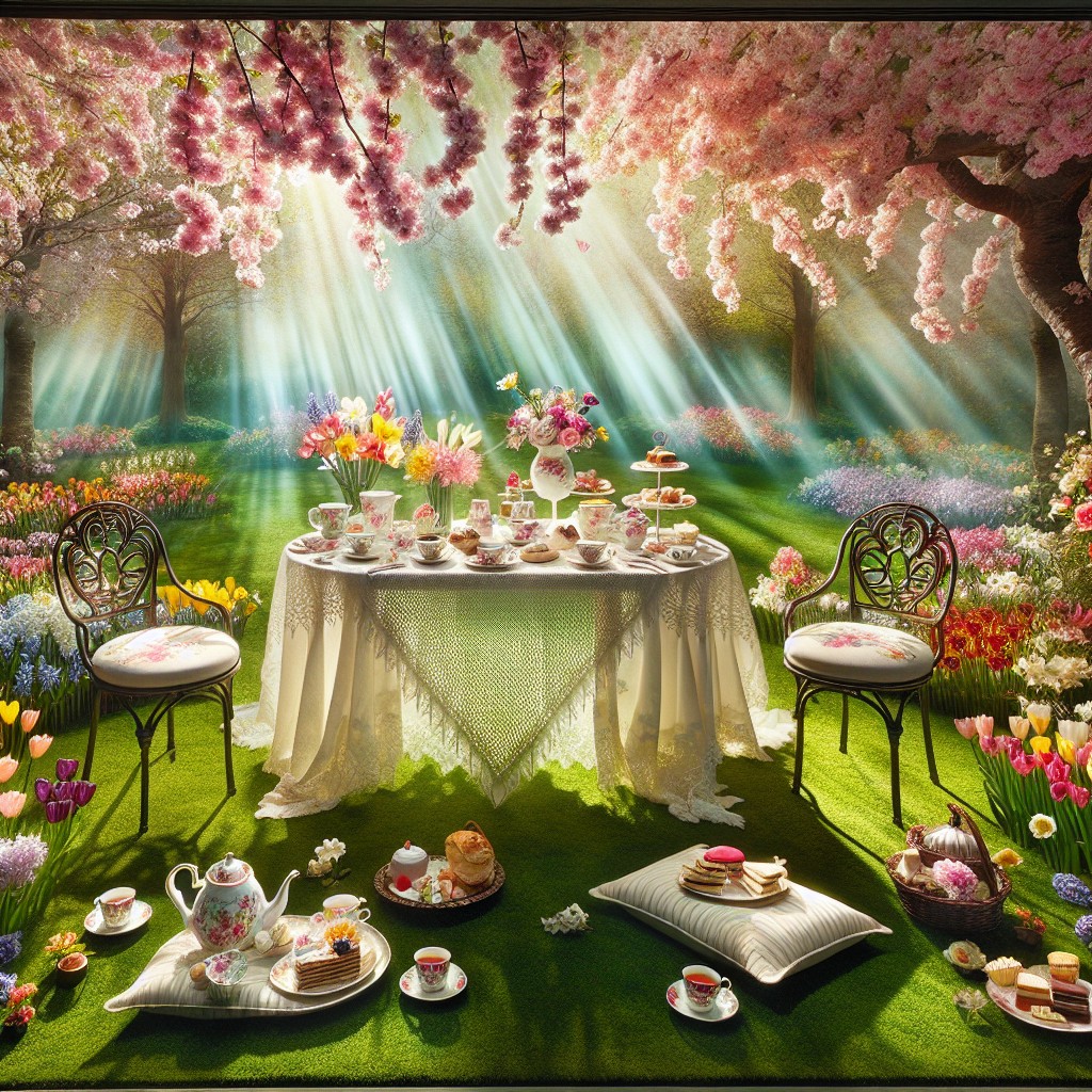 garden tea party display