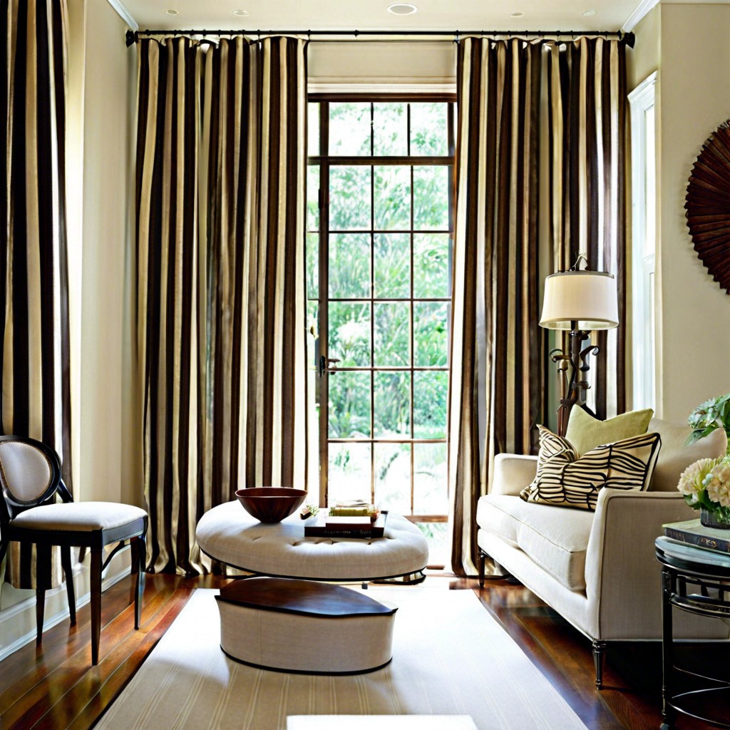 going vertical using vertical stripe curtains