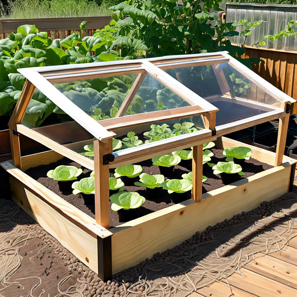 greenhouse style window lid for raised garden beds