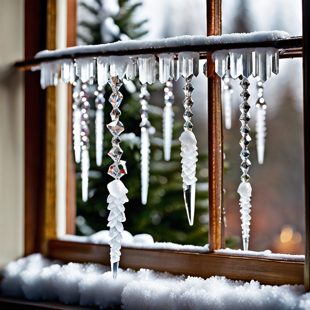 hanging crystal icicles