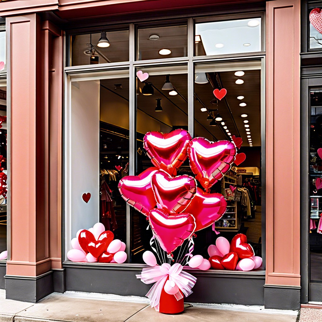 heart shaped balloon bouquet decals