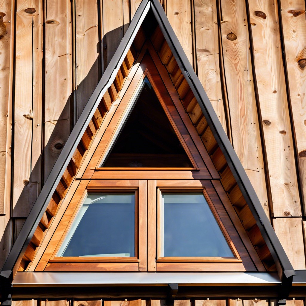hinged triangle gable windows