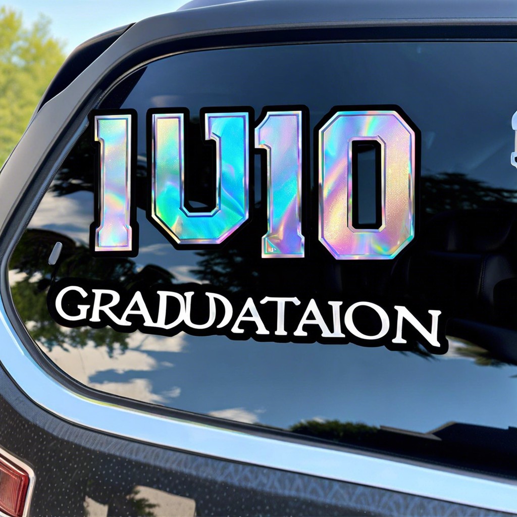 holographic grad name decals