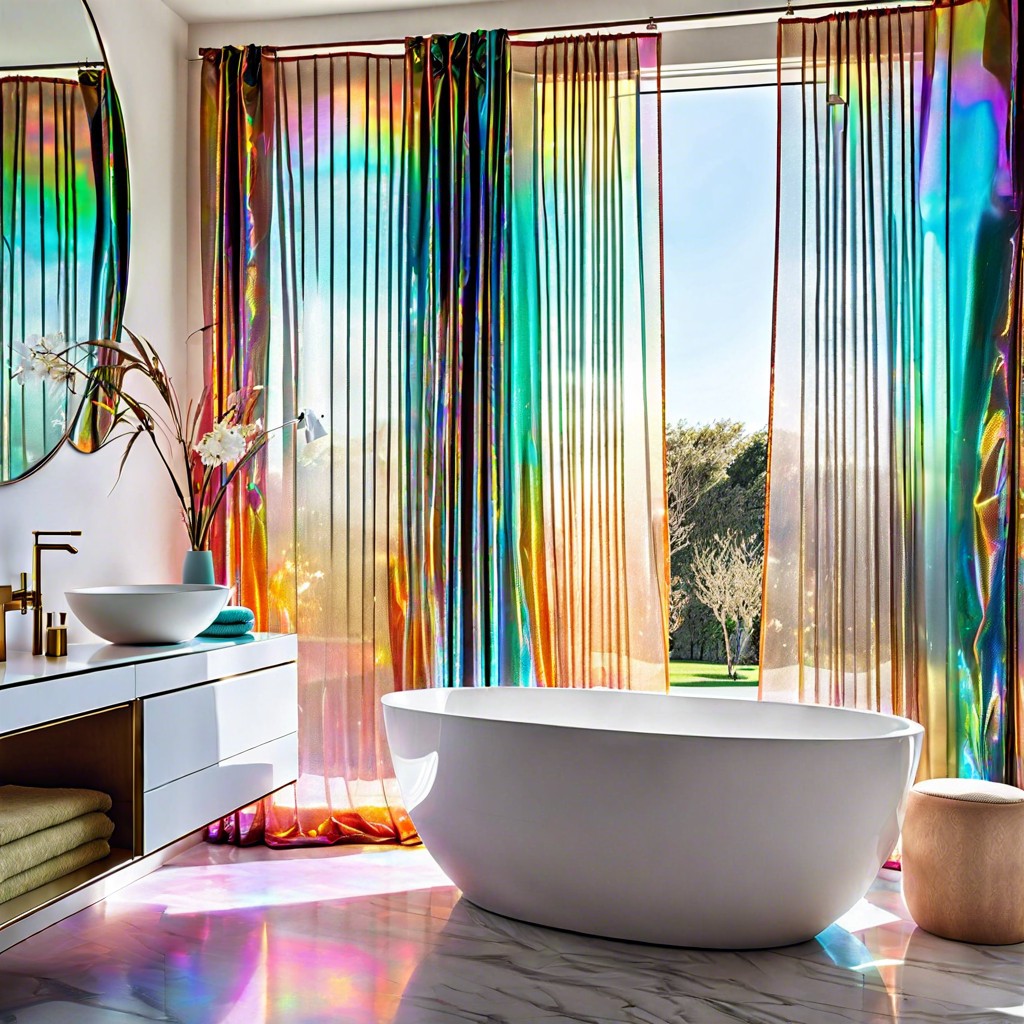 holographic sheer curtains