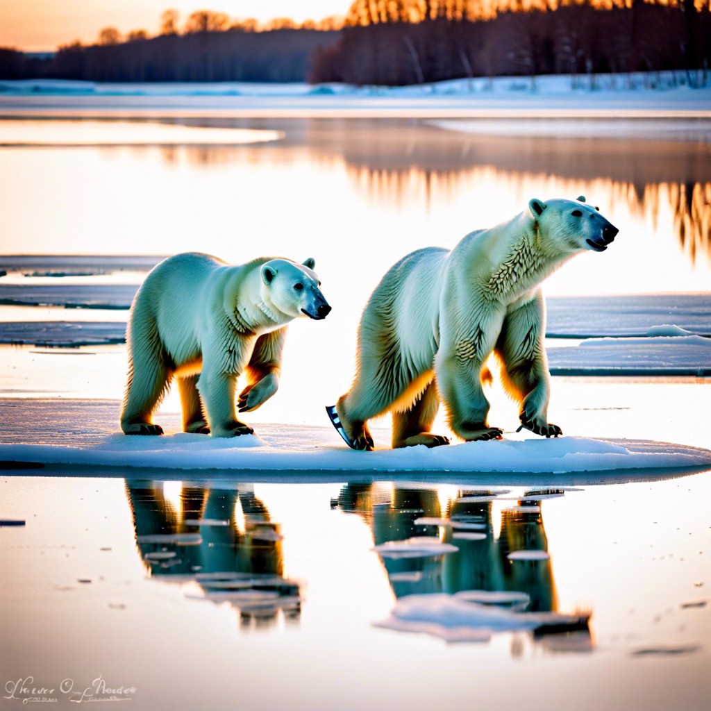 ice skating polar bears